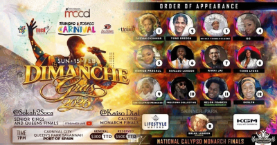 Carnival’s Crown Jewel: Dimanche Gras 2026: Kings, Queens &amp; Calypso Fire